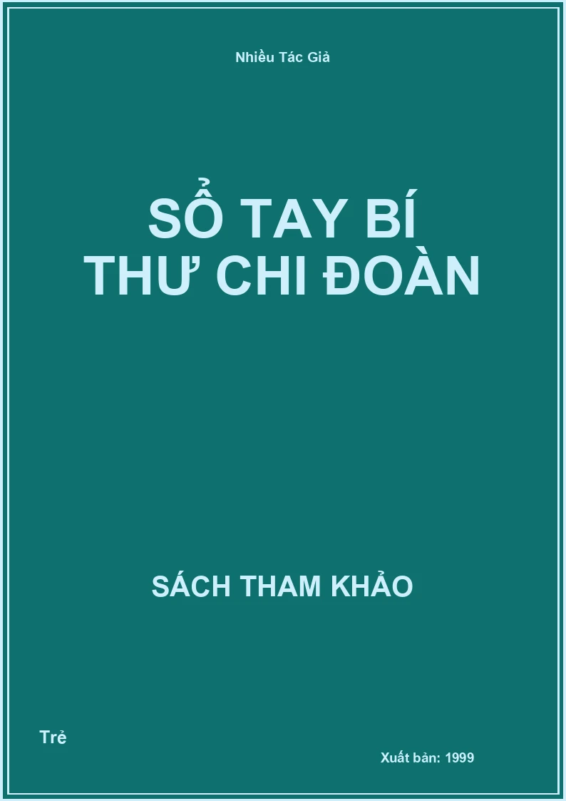Sổ Tay Bí Thư Chi Đoàn