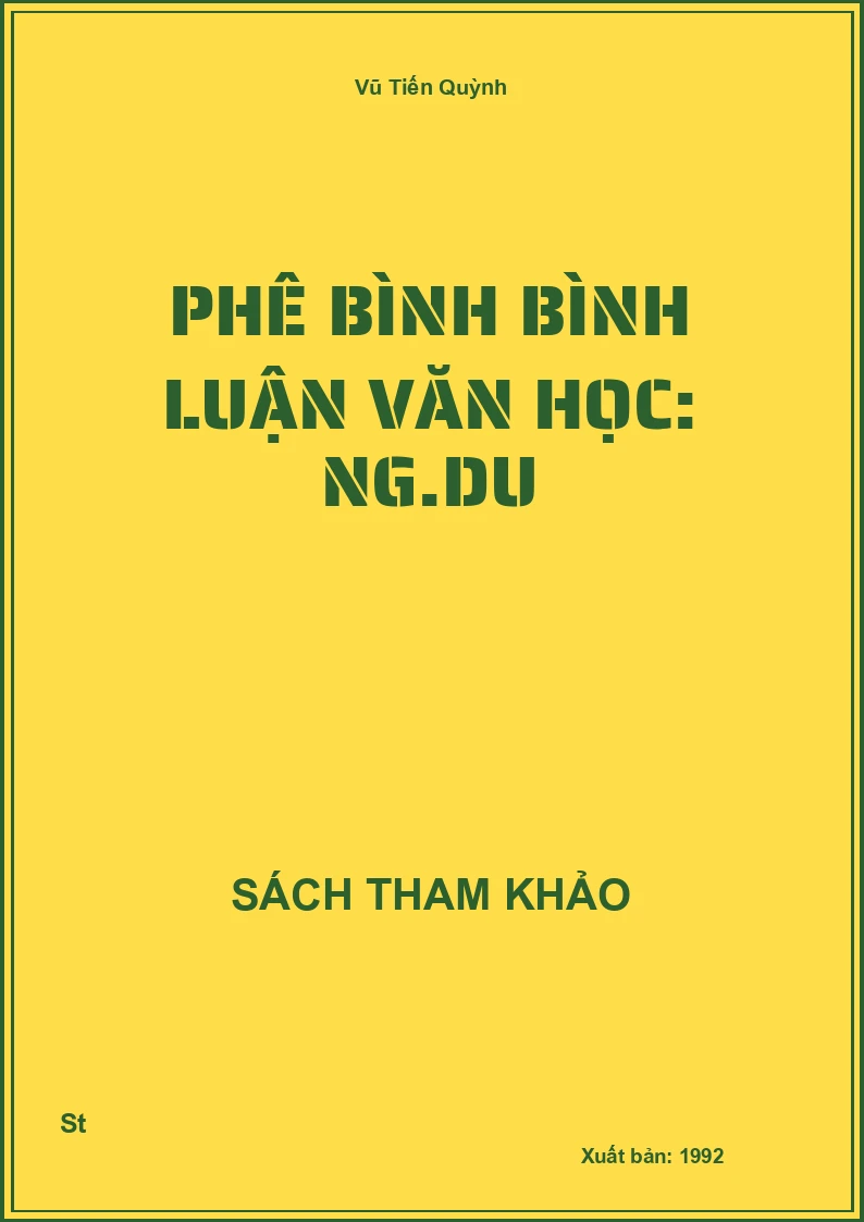 Phê Bình Bình Luận Văn Học: Nguyễn Du
