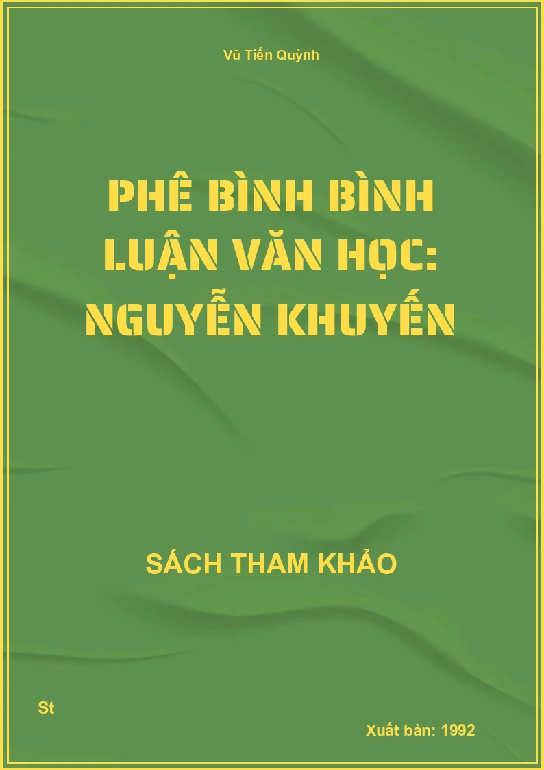 Phê Bình Bình Luận Văn Học: Nguyễn Khuyến