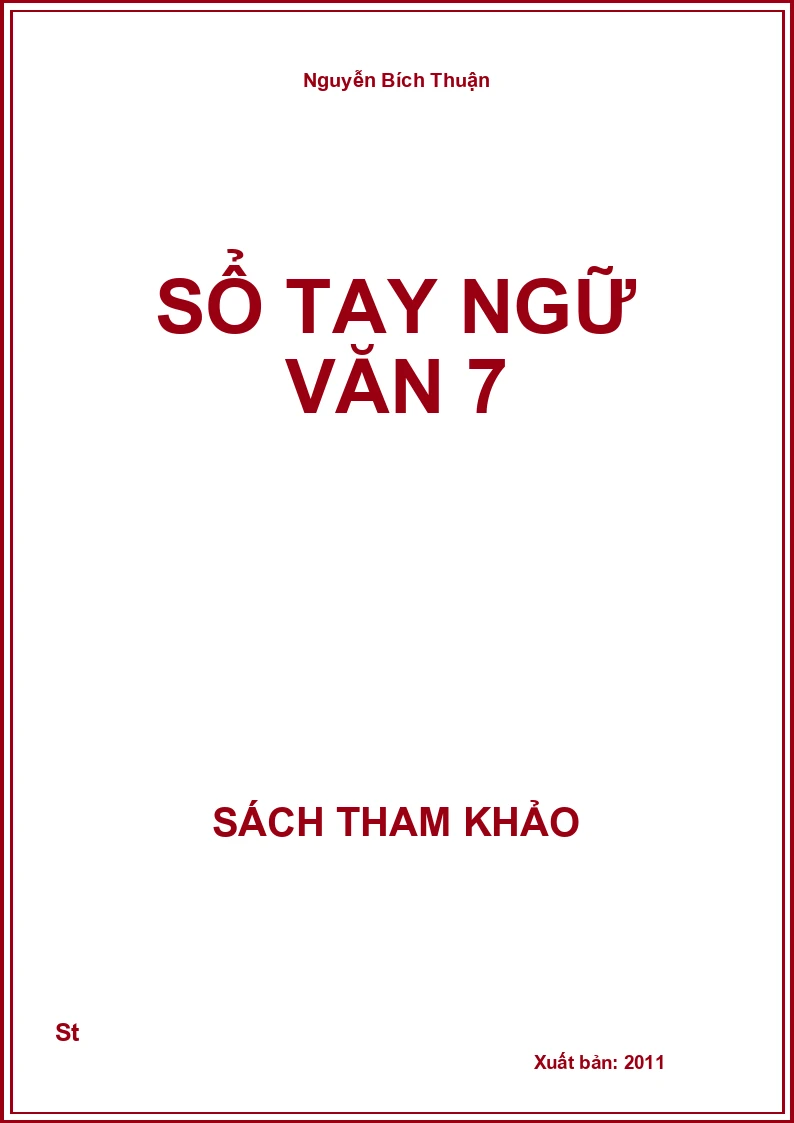 Sổ Tay Ngữ Văn 7