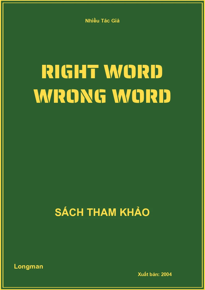 Right Word Wrong Word