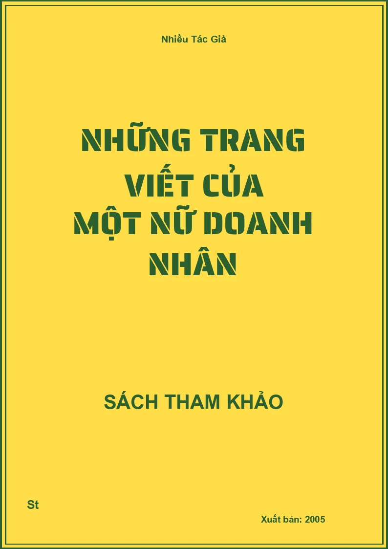 Những Trang Viết Của Một Nữ Doanh Nhân