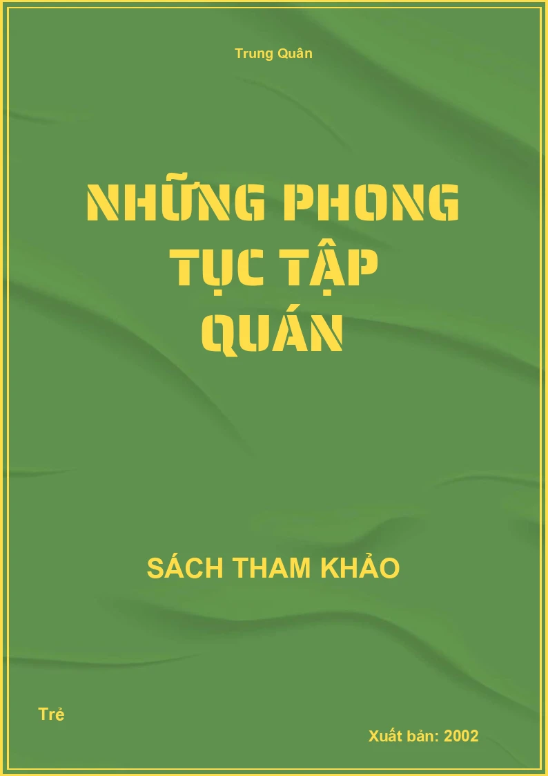 Những Phong Tục Tập Quán