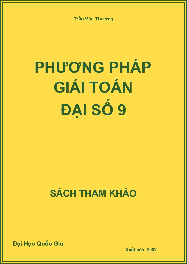 Phương Pháp Giải Toán Đại Số 9