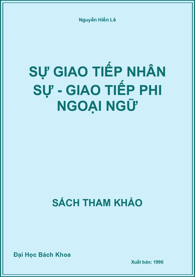 Sự Giao Tiếp Nhân Sự - Giao Tiếp Phi Ngoại Ngữ
