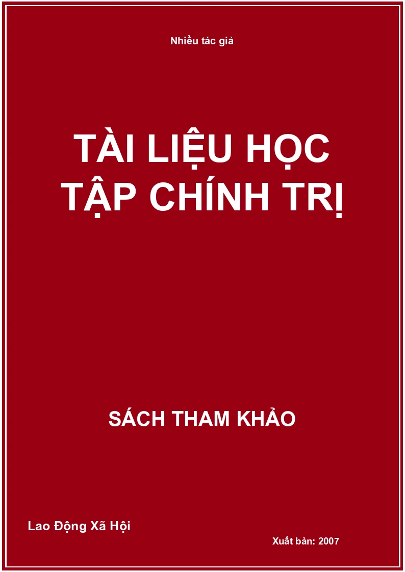 Tài liệu Học Tập Chính Trị
