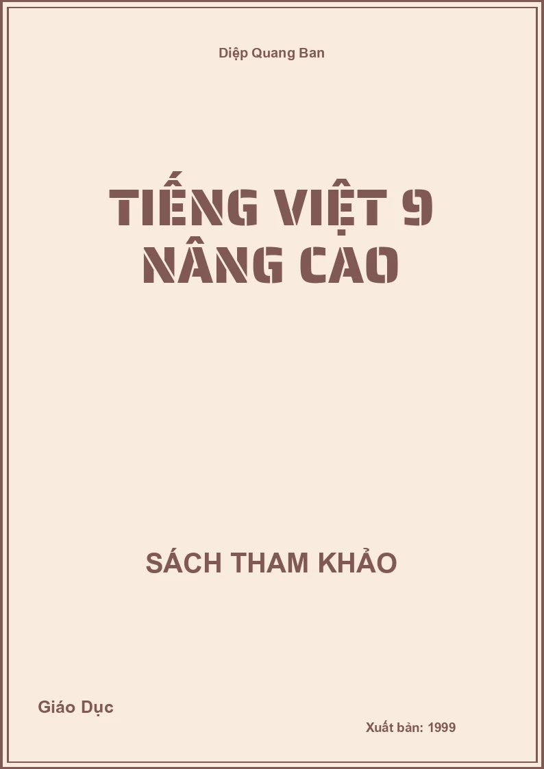 Tiếng Việt 9 Nâng Cao