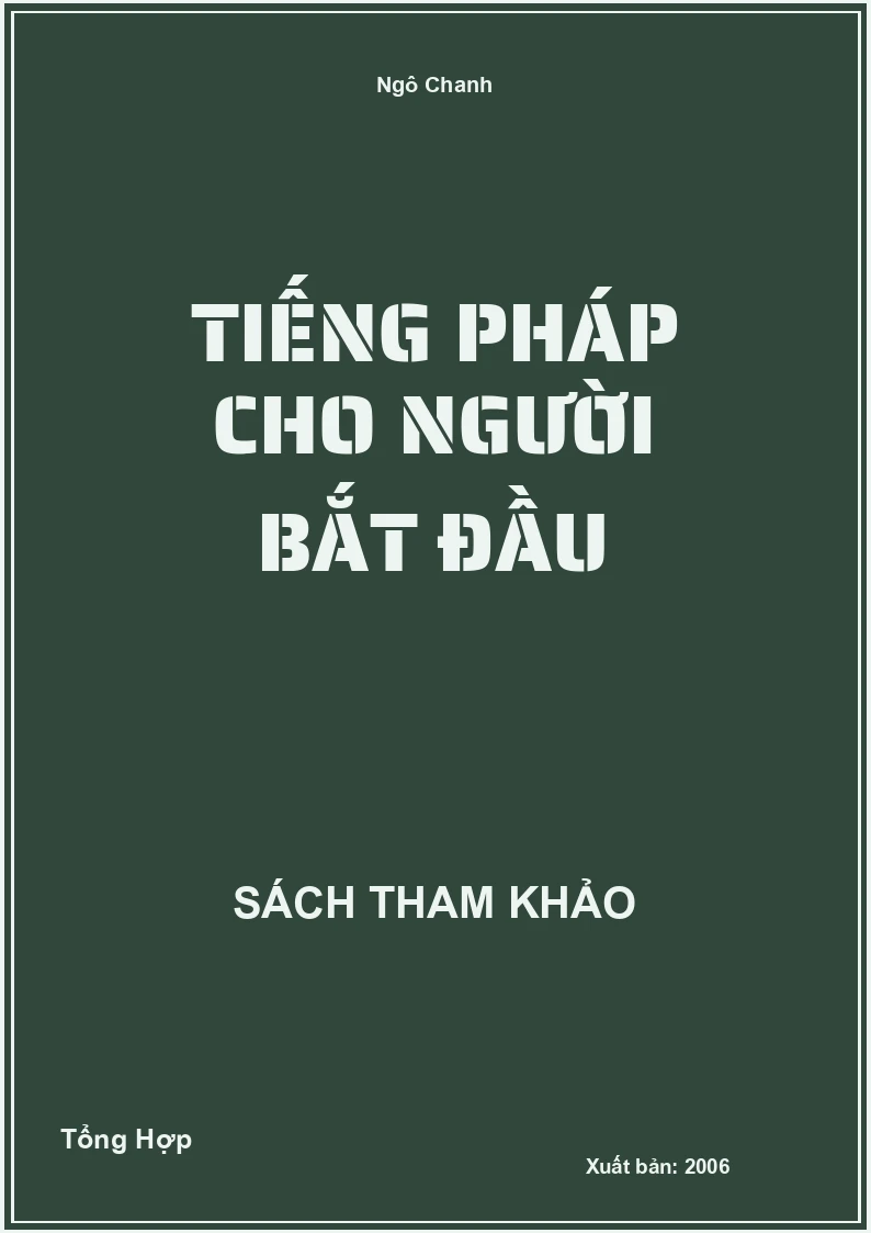 Tiếng Pháp Cho Người Bắt Đầu