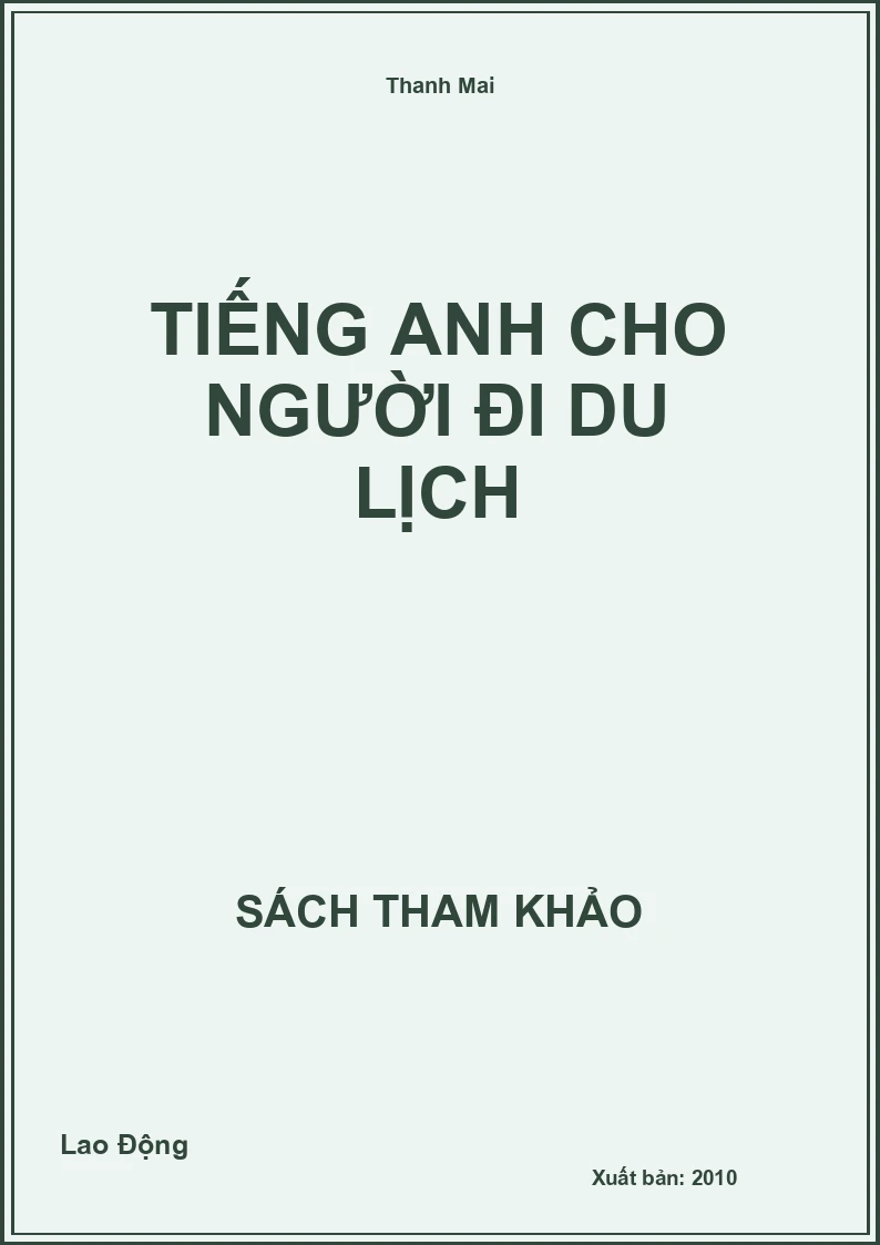 Tiếng Anh Cho Người Đi Du Lịch
