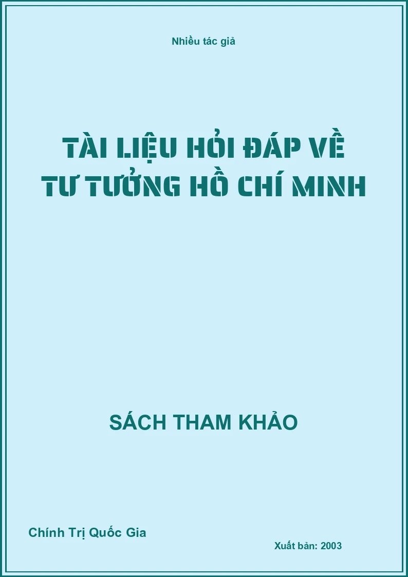 Tài liệu Hỏi Đáp Về Tư Tưởng Hồ Chí Minh