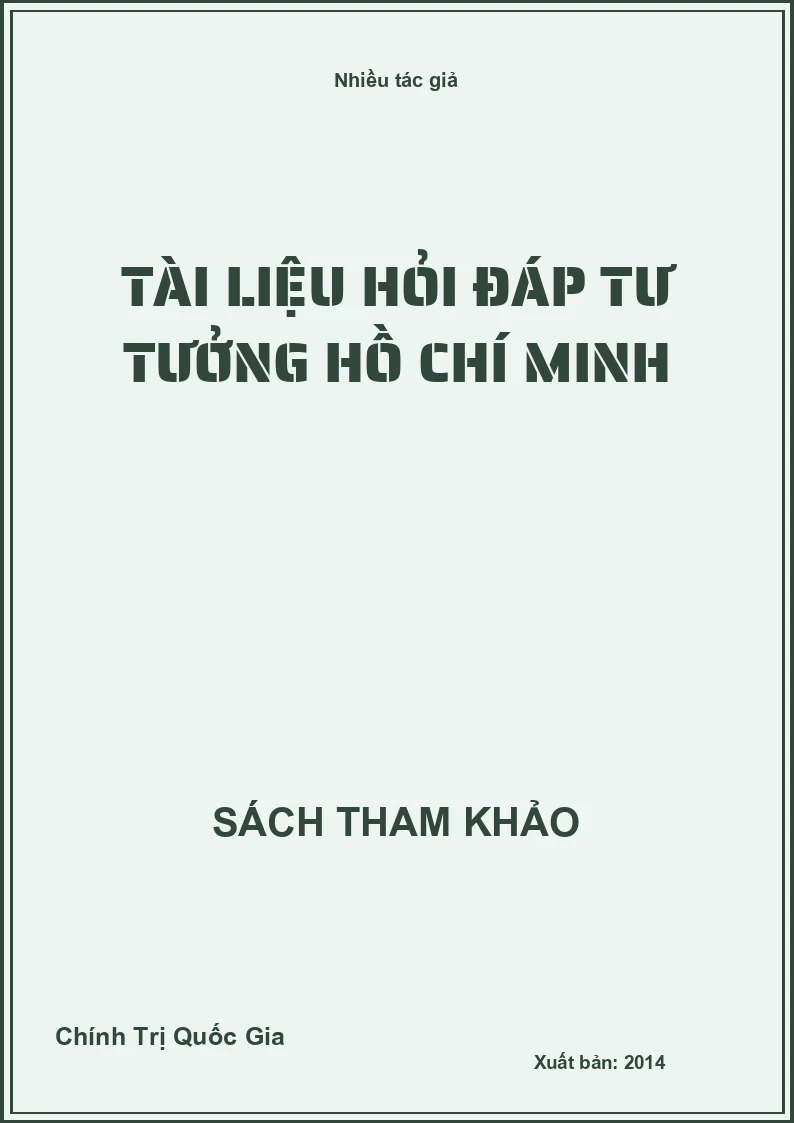 Tài liệu Hỏi Đáp Tư Tưởng Hồ Chí Minh
