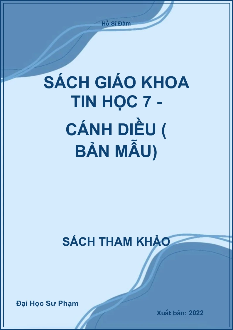 Sách giáo khoa Tin học 7 - Cánh Diều ( Bản Mẫu)