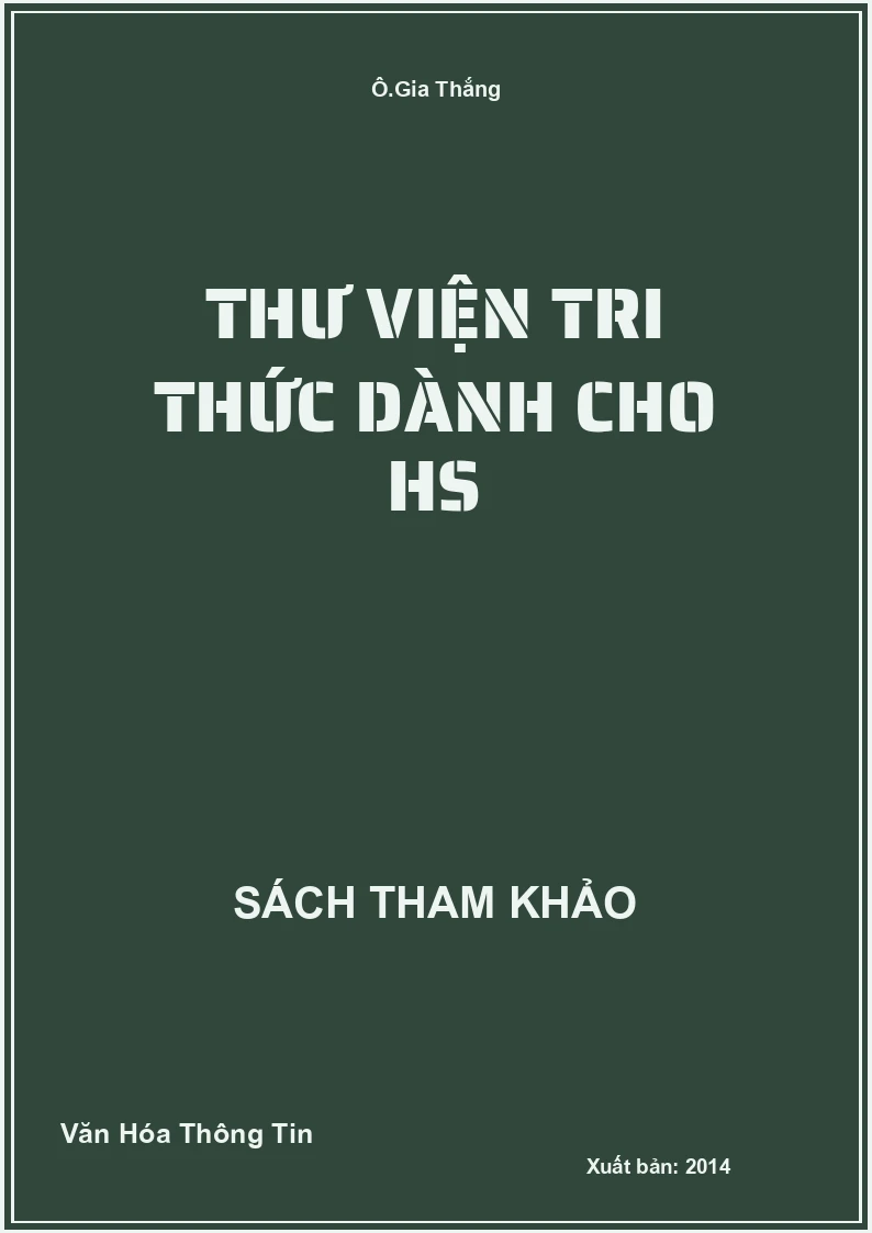Thư Viện Tri Thức Dành Cho Học Sinh