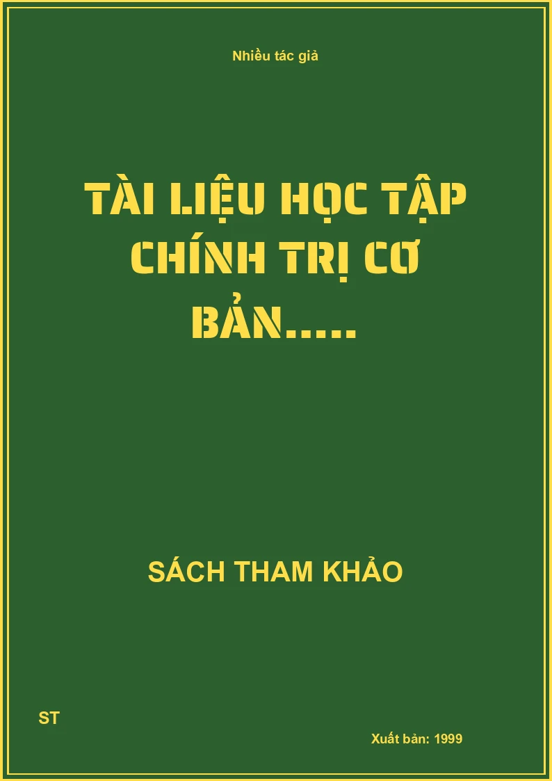 Tài liệu Học Tập Chính Trị Cơ Bản…..