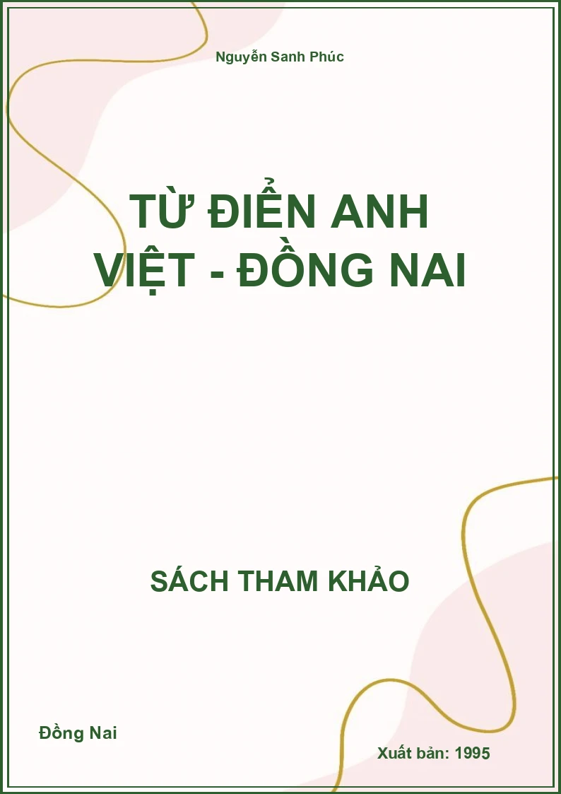 Từ Điển Anh Việt - Đồng Nai