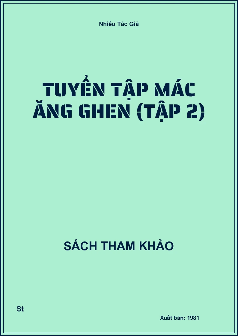 Tuyển Tập Mác Ăng Ghen (Tập 2)