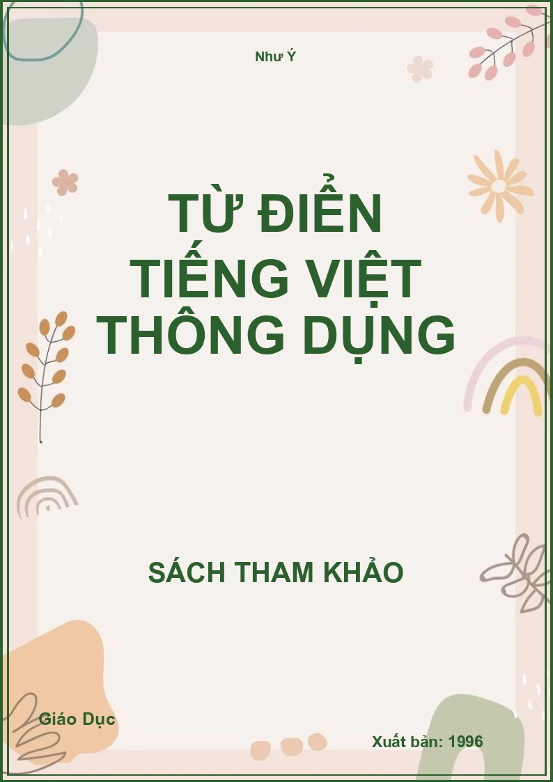 Từ Điển Tiếng Việt Thông Dụng