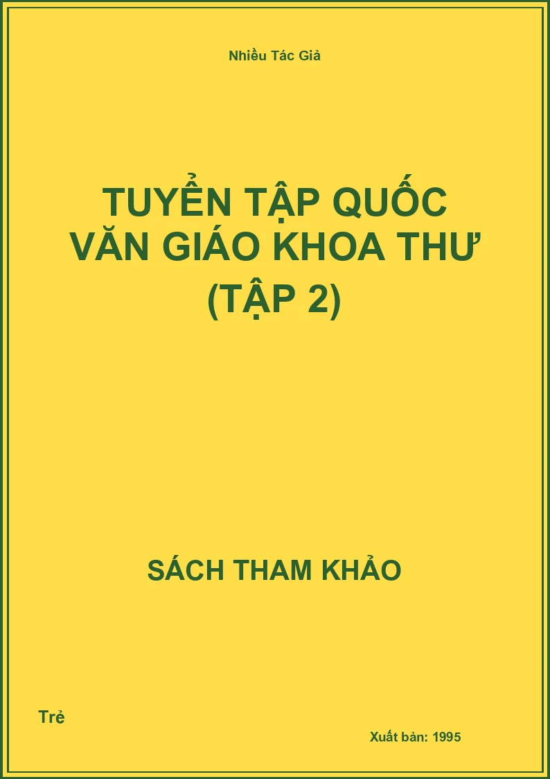 Tuyển Tập Quốc Văn Giáo Khoa Thư (Tập 2)