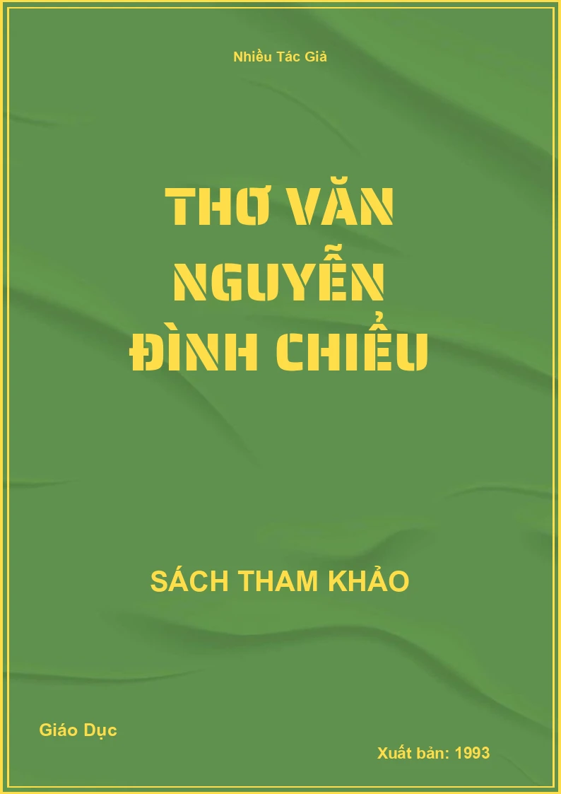 Thơ Văn Nguyễn Đình Chiểu