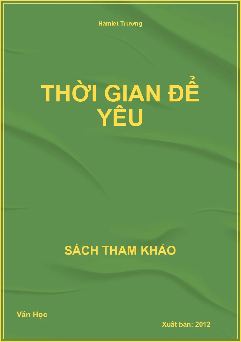 Thời Gian Để Yêu
