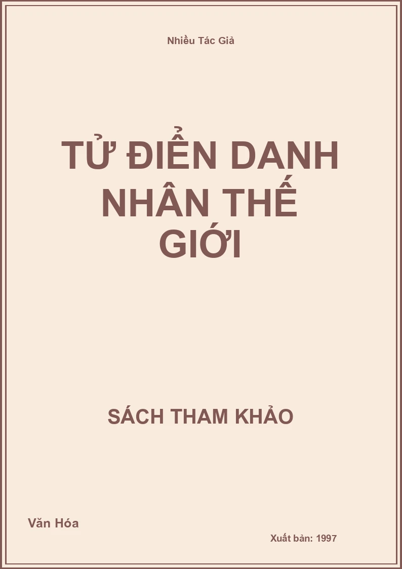 Tử Điển Danh Nhân Thế Giới