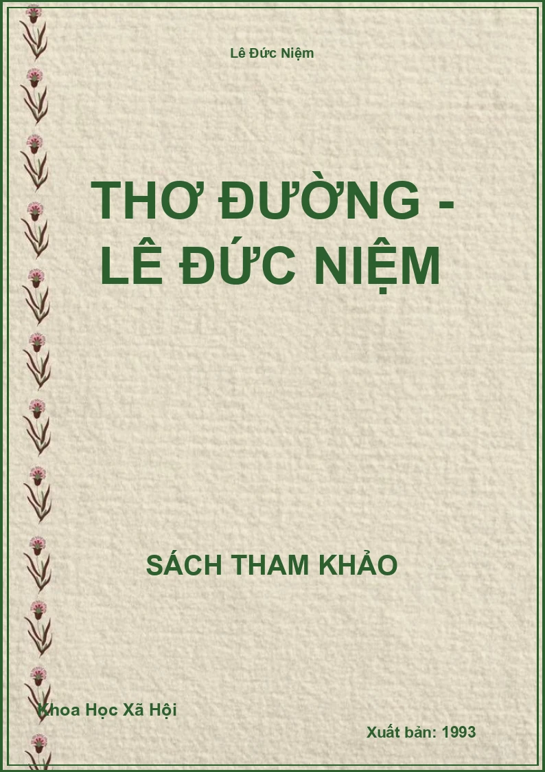 Thơ Đường - Lê Đức Niệm