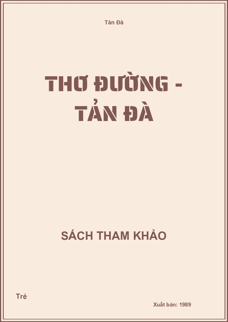 Thơ Đường - Tản Đà
