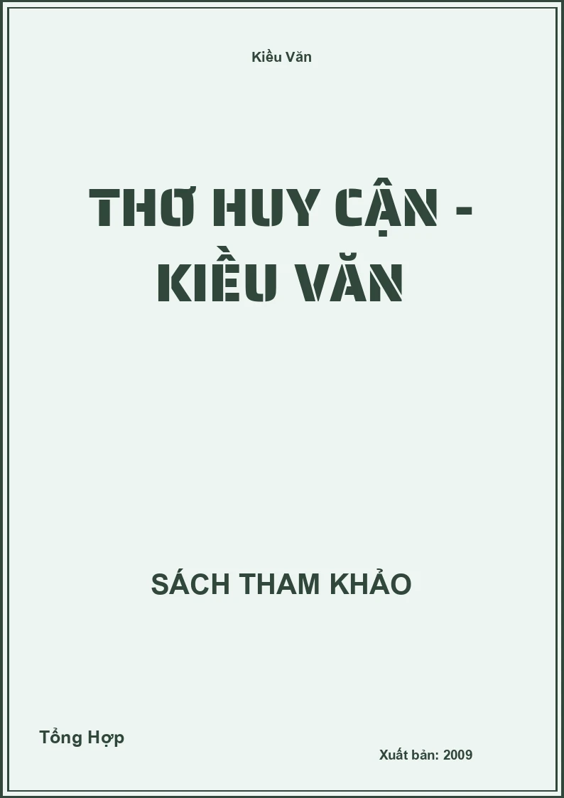 Thơ Huy Cận - Kiều Văn