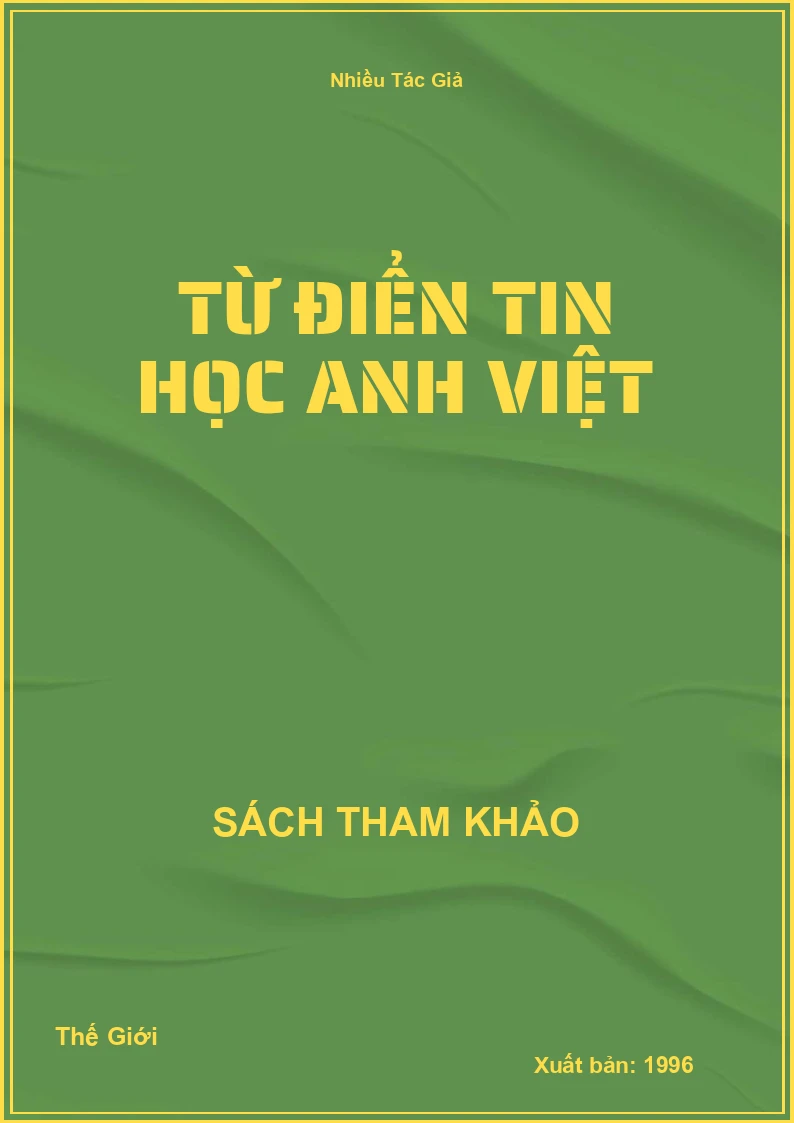 Từ Điển Tin Học Anh Việt