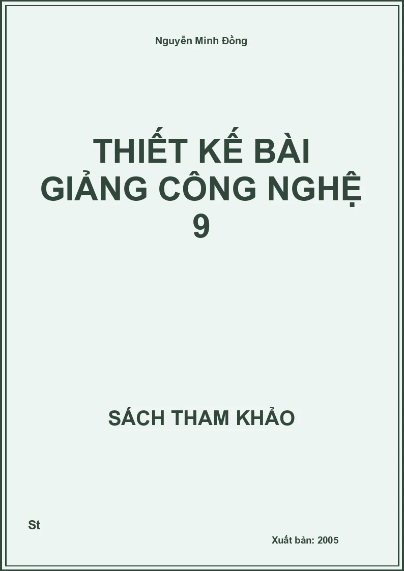 Thiết Kế Bài Giảng Công Nghệ 9