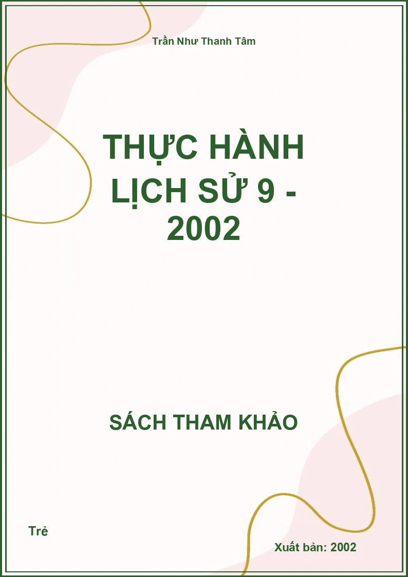 Thực Hành Lịch Sử 9 - 2002