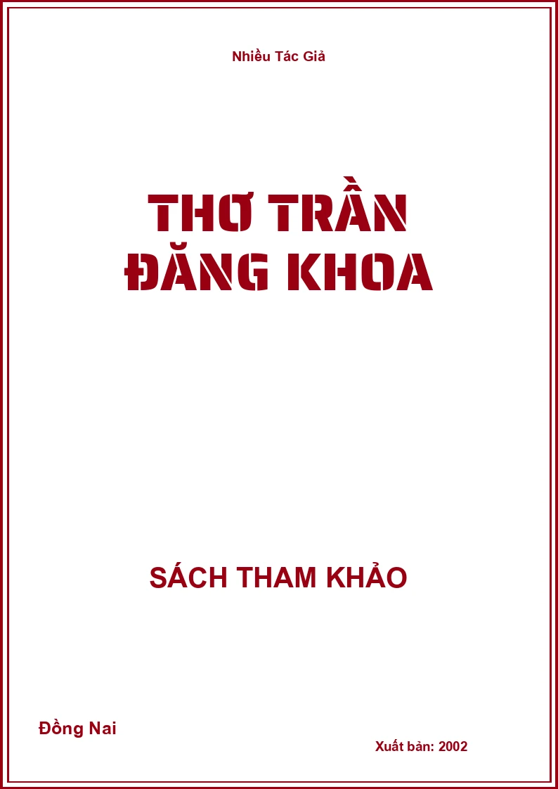 Thơ Trần Đăng Khoa