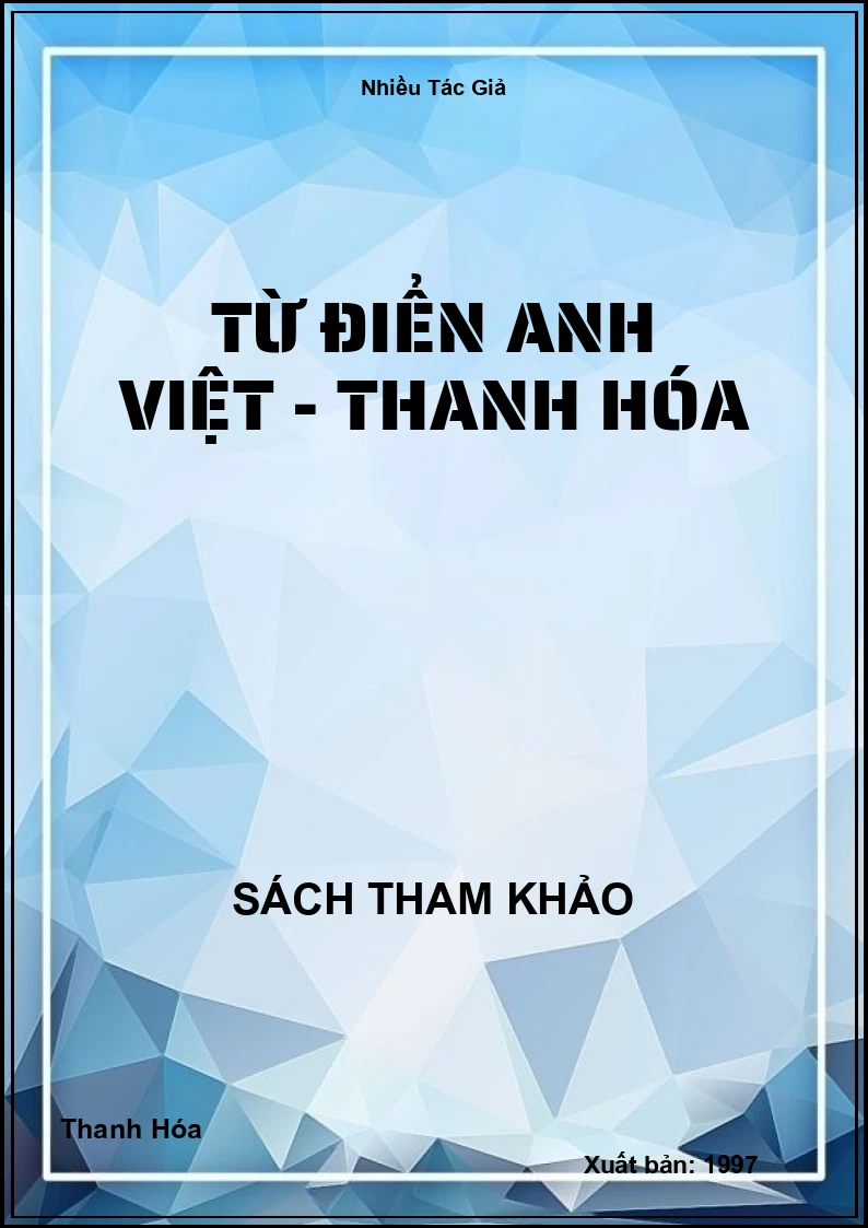 Từ Điển Anh Việt - Thanh Hóa