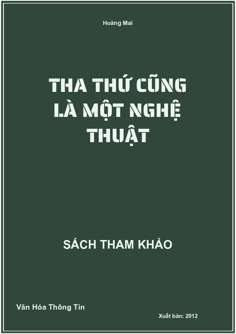 Tha Thứ Cũng Là Một Nghệ Thuật