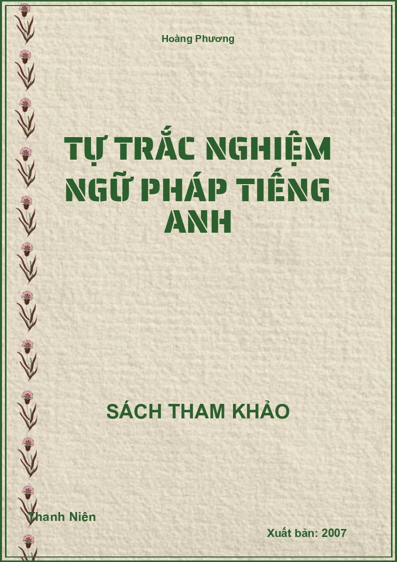 Tự Trắc Nghiệm Ngữ Pháp Tiếng Anh