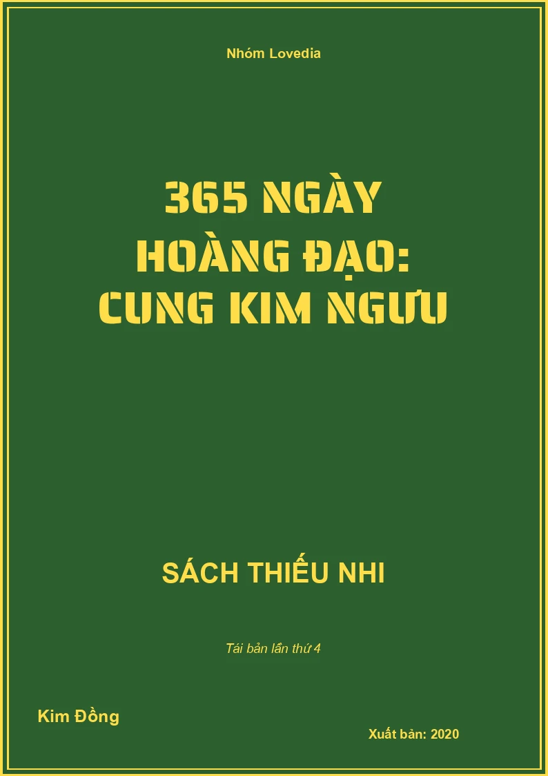 365 ngày hoàng đạo: Cung Kim Ngưu