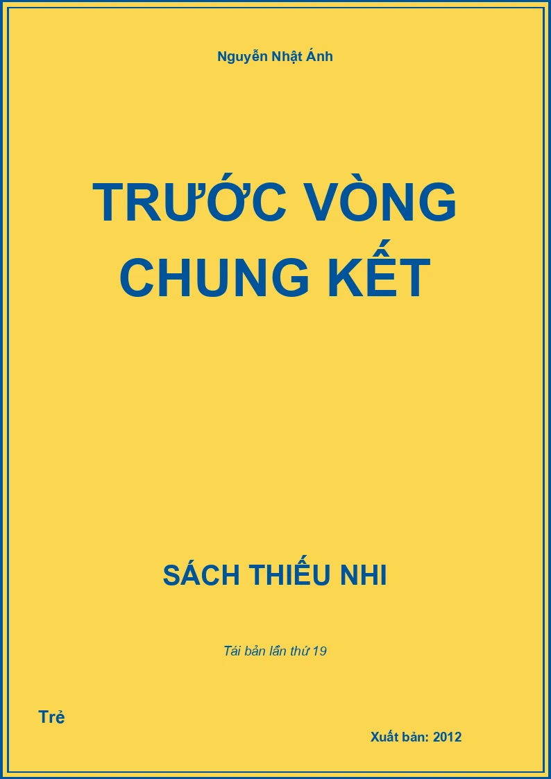 Trước vòng chung kết