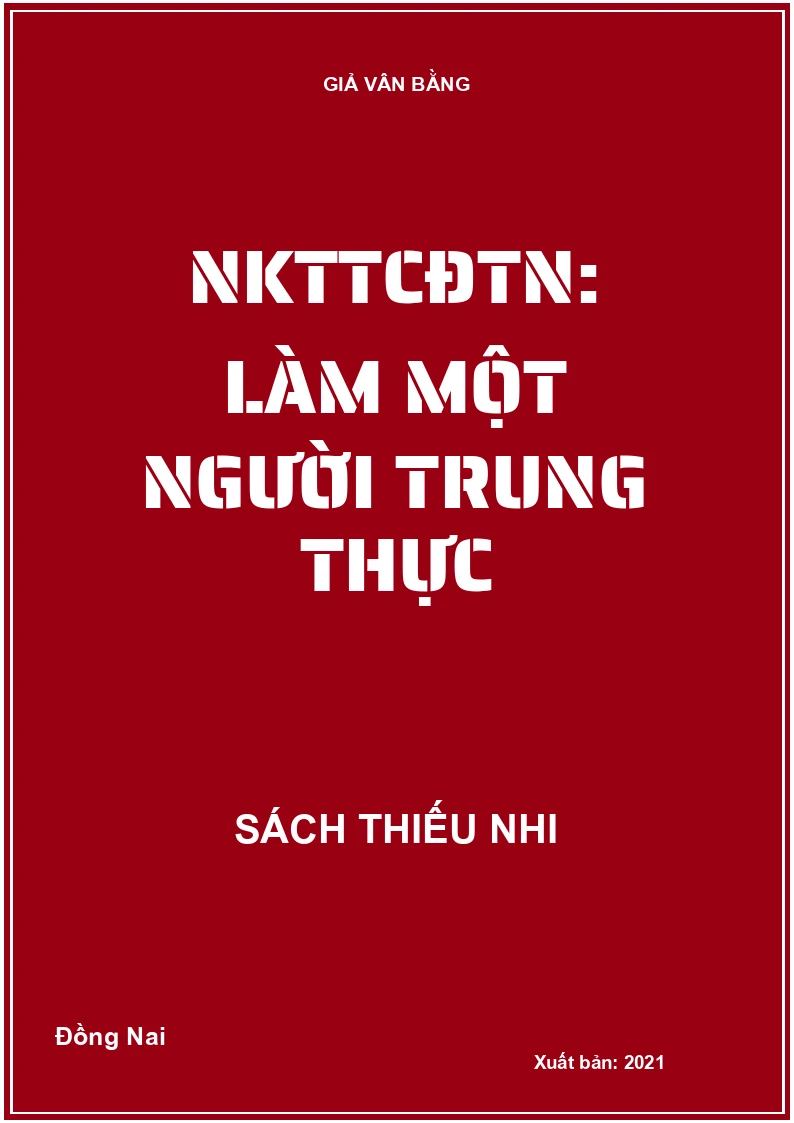 NKTTCĐTN: Làm một người trung thực