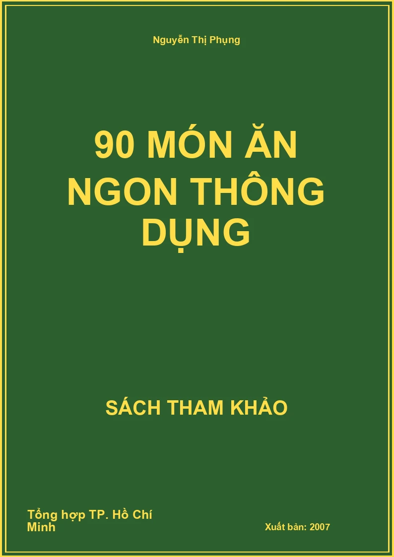 90 Món ăn ngon thông dụng