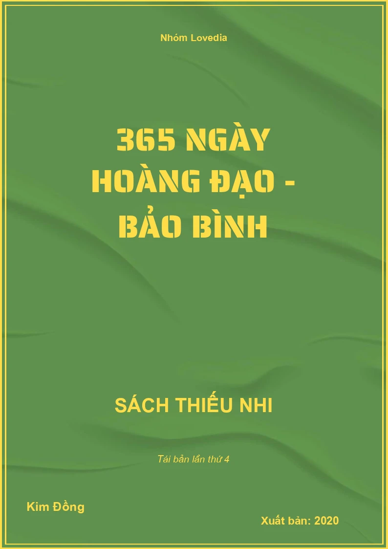 365 Ngày hoàng đạo - Bảo Bình