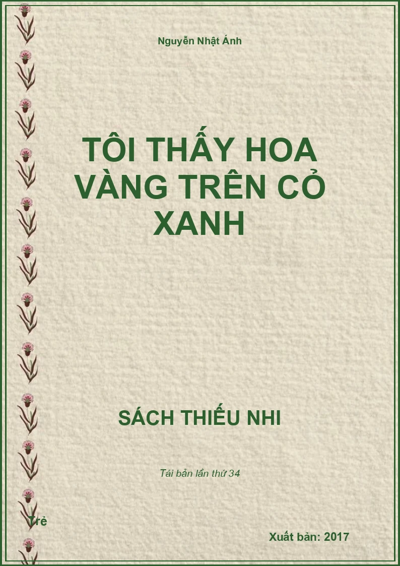 Tôi thấy hoa vàng trên cỏ xanh
