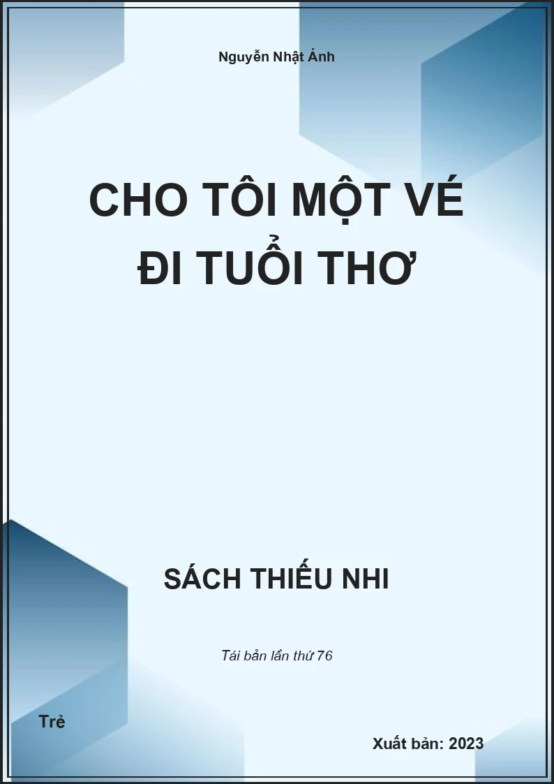 Cho tôi một vé đi tuổi thơ