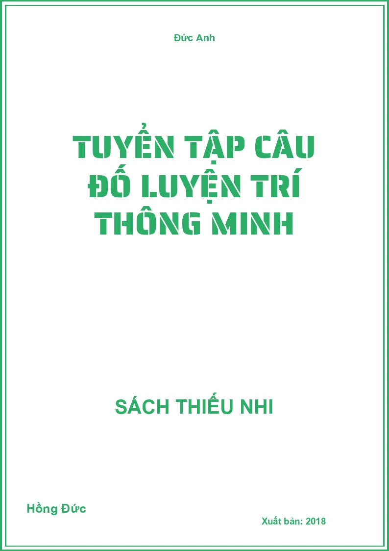 Tuyển tập câu đố luyện trí thông minh