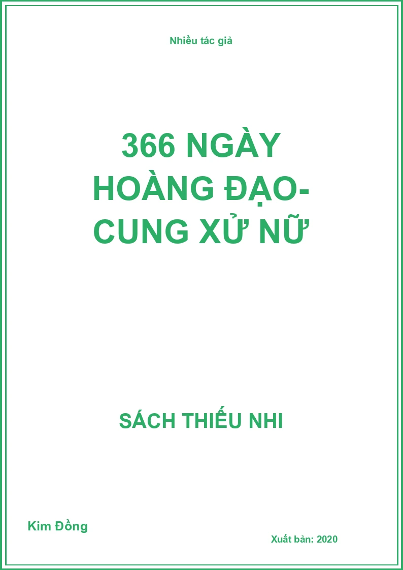 366 Ngày hoàng đạo- Cung Xử Nữ