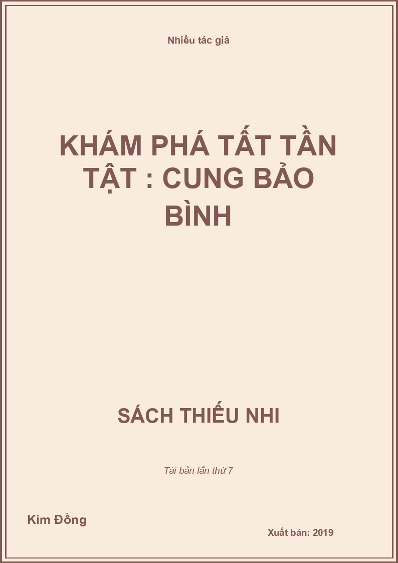 Khám phá tất tần tật : Cung Bảo Bình