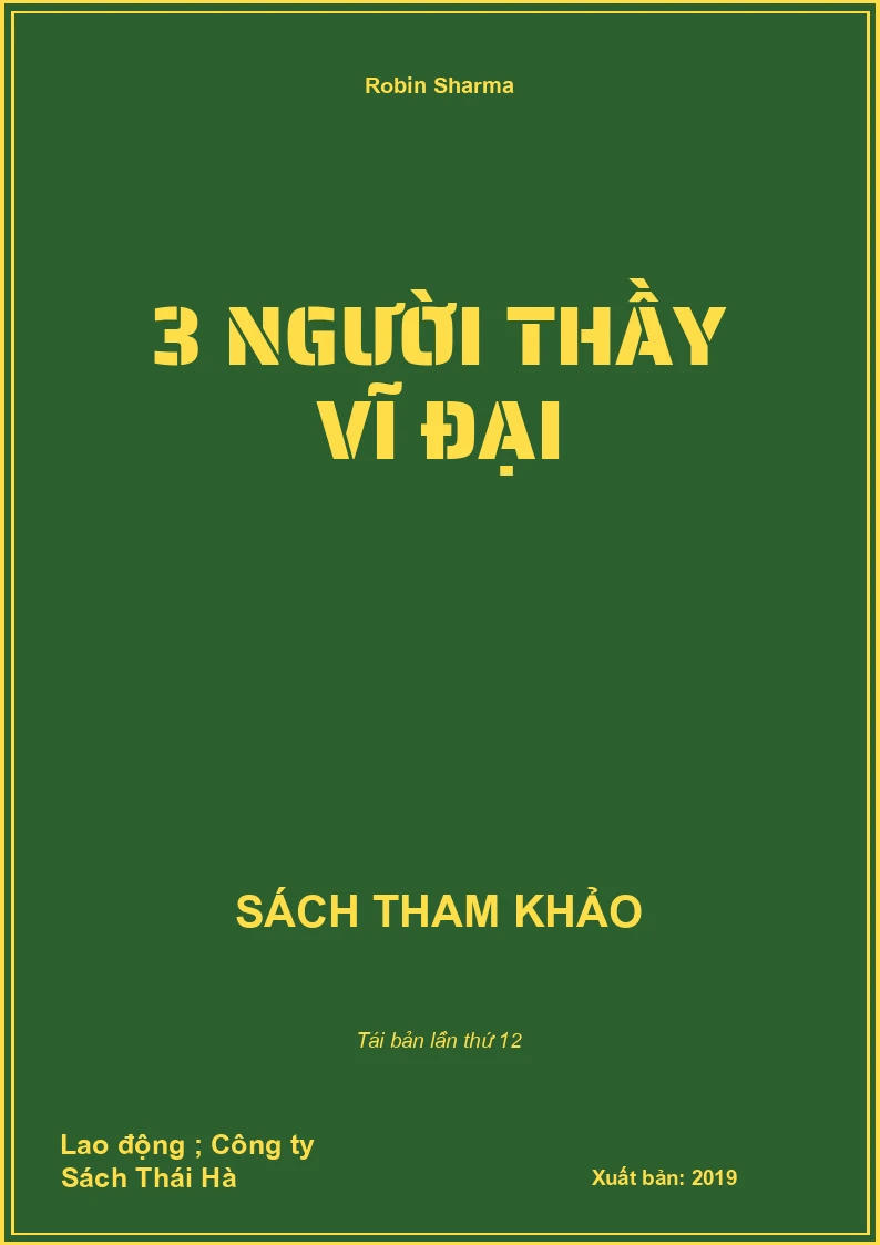 3 Người thầy vĩ đại