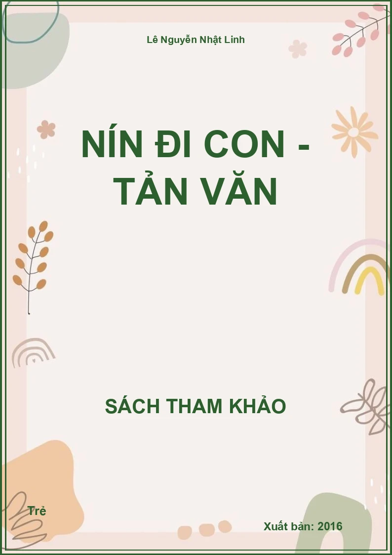 Nín đi con - tản văn