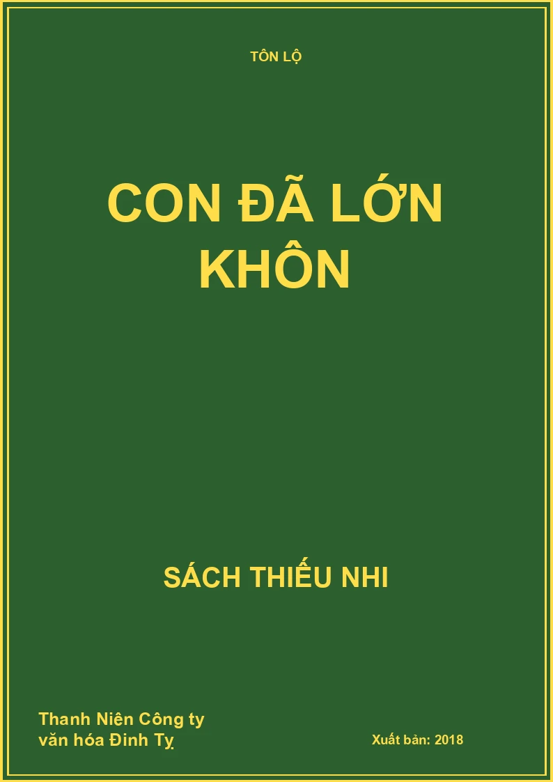 Con đã lớn khôn