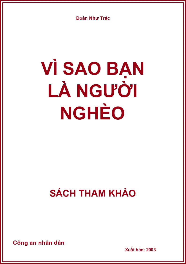 Vì sao bạn là người nghèo