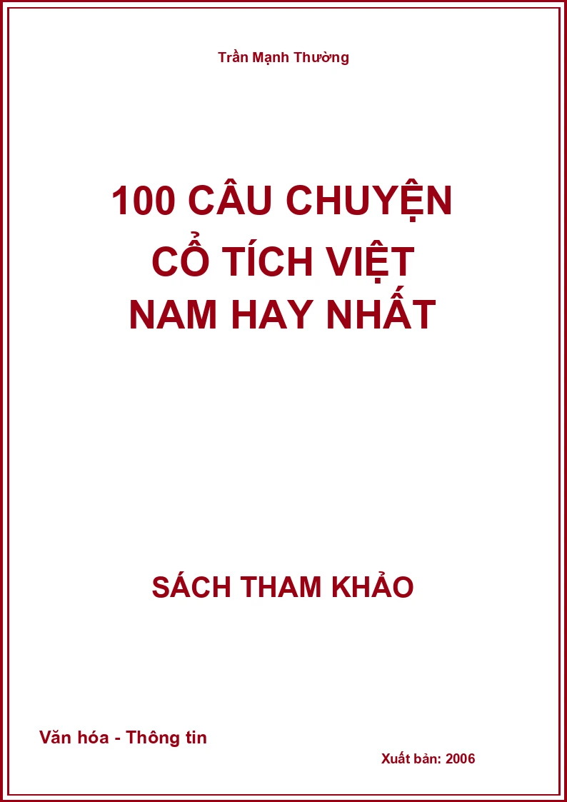 100 câu chuyện cổ tích Việt Nam hay nhất
